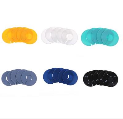 China Hongmei AL013 5 Pcs 35mm Sustainable Clothing Plastic Dividers Round Garment Tags Size Marking Ring for sale