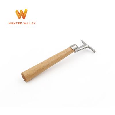 China stainless steel & factory direct sale stainless steel pot wooden handle and long wooden handle for sale