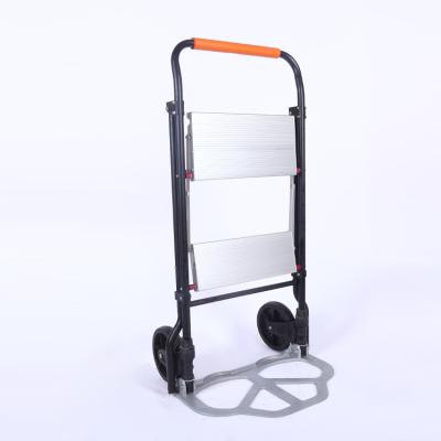 China KT-2321I Factory Supply Durable Goods Multi Purpose 2 Steps Ladder Cart With Wheels for sale