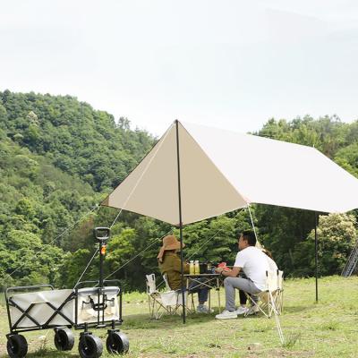 China Extended Type KT-2049 Shelter Sun Shade Rain Fly Tent Camping Tarp With Tent Pole Beach Tent Sun Shelter for sale