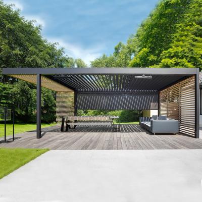 China 3x6m Decorative Aluminum Eco-friendly Building Bioclimatica Garden Pergola Waterproof Easily Assembled Motorized Covers for sale