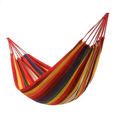 China Contemporary Hot Sale Portable Hammock Swing Bed Cotton Canvas Outdoor Garden Hammock Chair for sale