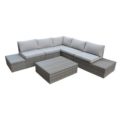 China Wholesale Modern Modern L Shape Patio Waterproof Outdoor Garden Furniture Rattan Wicker Sofa for sale