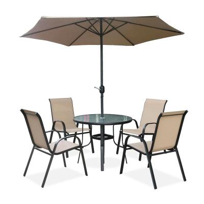 China Wholesale Cheap Modern Outdoor Leisure 2022 Steel Stackable Metal Deck Hotel Dining Patio Garden Furniture for sale