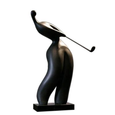 China Europe Garden Club Decoration Fiberglass Sculpture Life Size Golf Figure Statue for sale