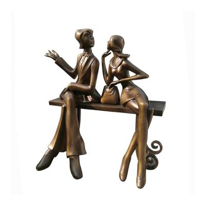 China Custom Modern Worlwide Mall Plaza Statue Abstract Fiberglass Shopping Ladies Sculpture for sale