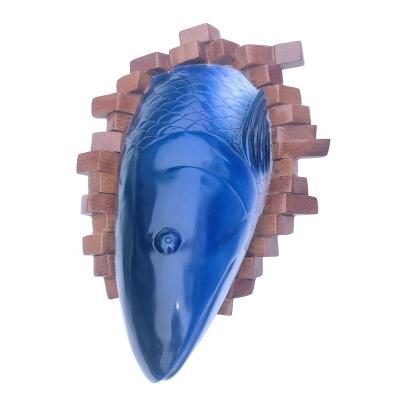 China Ceiling Decoration Ocean Style Bar Club World Creative Art Deco Resin Fish Wall Art for sale