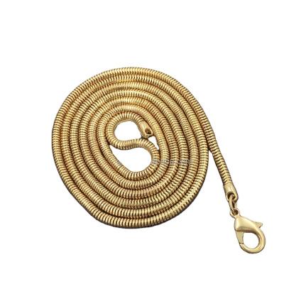 China For Wholesale Metal Chain Accessories Factory Bag Snake Chain Handbag Stainless Steel Round Snake Chain for sale