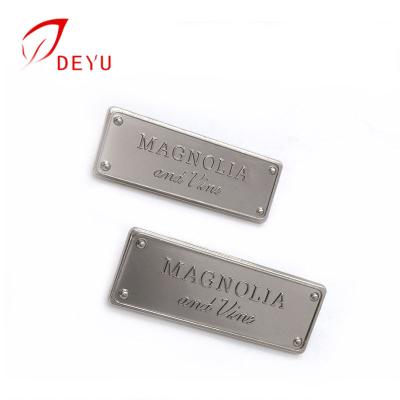 China For Handbag Luggage Apparel Metal Sign Plate Silver Purse Wallet Custom Metal Sign For Evening Clutches H009 for sale