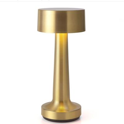 China Modern Metal Touch Rheostat LED Restaurant Hotel Bar Table Lamp wirless Rechargeable Light for sale