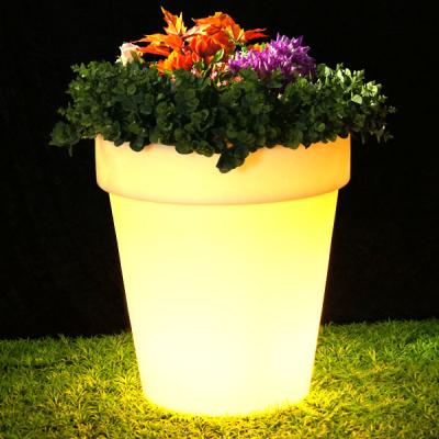 China Large LED Waterproof Outdoor Waterproof Luminous Flower Pot for sale