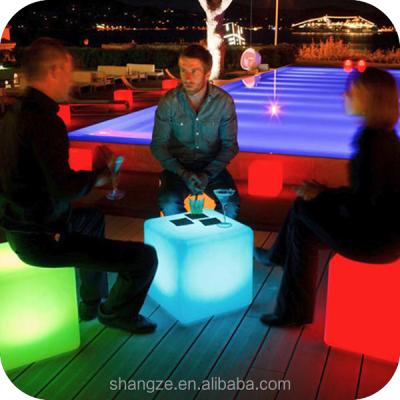 China Rechargeable Waterproof Event LED Light Cube Furniture / Color Changing LED Glowing Cubes for sale