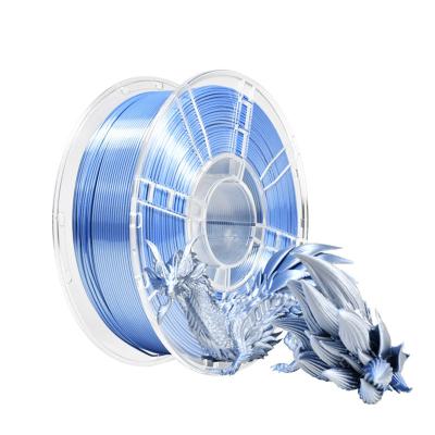 China 3D Printing Filament  Full Payment 1.75mm Silk Dual Color Blue Silver PLA Filament for 3D Printer for sale