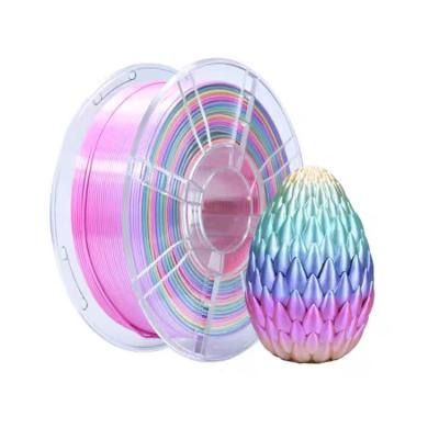 China Silk Rainbow PLA Candy Plus Toughness Enhanced 3D Printer Filament For Smooth Printing for sale