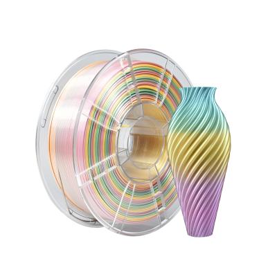 China Strong Toughness 3D Printer Silk Rainbow Color 1.75mm PLA Filament for sale