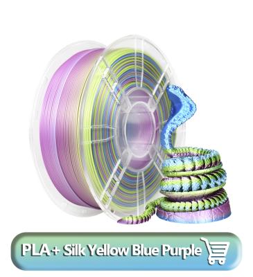 China Strong and Durable Material PLA Filament Silk Yellow Blue Purple  3D Printer 1.75mm for sale