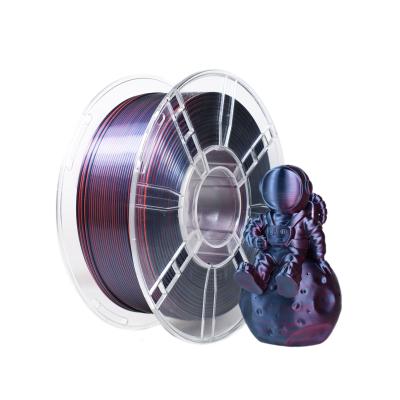 China Silk Tri-color Black Purple Red PLA+ Filament for 3D Printing Filament 1.75mm for sale