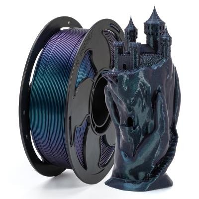 China 3D printer filament 1,75 mm kleurveranderend filament Royal Green 1 kg PLA+ filament Te koop