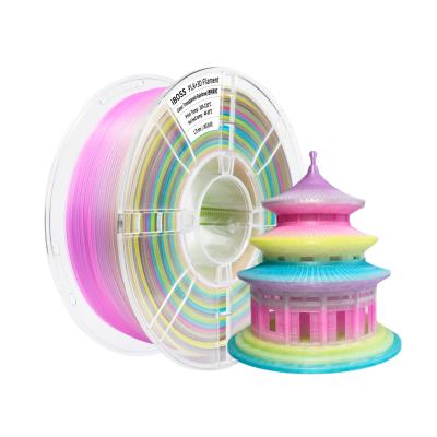 China 3D Printing Filament 1.75mm Transparent Rainbow Gross Weight 1.3kg PLA+ Filament for sale