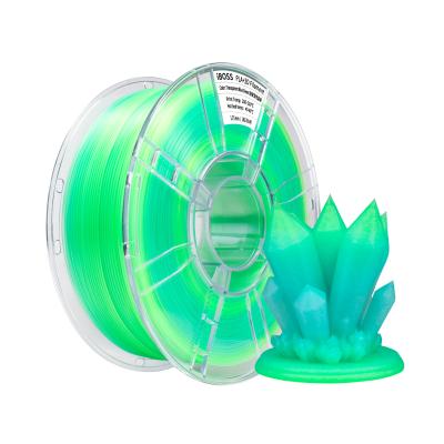 China Gradient PLA Plus 3D Printer Filament 1.75mm+/-0.02mm,  Transparent Dual Color Blue Green PLA+ Filameent 1kg Spool for sale