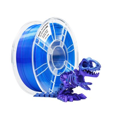 China Silk PLA +Filament 1.75mm Purple Blue Dual Color 3D Printer Filament 2 in 1 Coextrusion 1KG Spool for sale