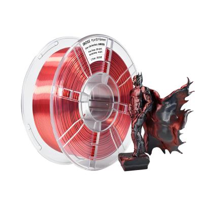 China PLA+Dual Color Filament  1.75mm Silk Red Black PLA+ 3D Printer Filament Bubble 100% Without Bubble for sale