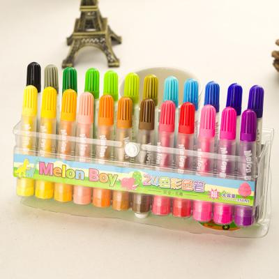 China Student Small Size 24 Elephant Water Color Pen In PVC Bag Kids Drawing Marker Pen Set for sale