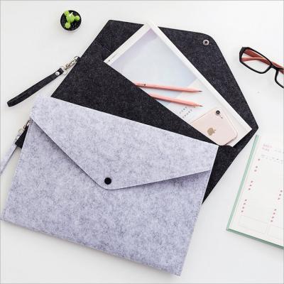 China A4 Document Pocket Bag Envelope Holder Felt Felt Portable Desk File Organizer for sale