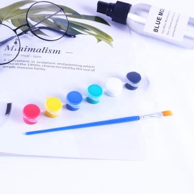 China Art Supplies Kids DIY Acrylic Paint 6*5ml Paint Jar Strip Acrylic Paint Wood Art Set for sale