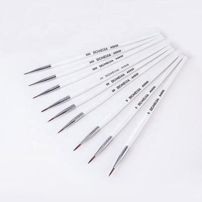 China Newest 0# 00# 000 Nylon Paint Brush Fine Quality Paint Brushes Fine Detail Paint Brush High Quality for sale