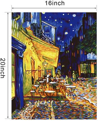 China Modern Van Gogh DIY Oil Painting By Numbers Canvas Oil Painting By Number Kit For Adults for sale