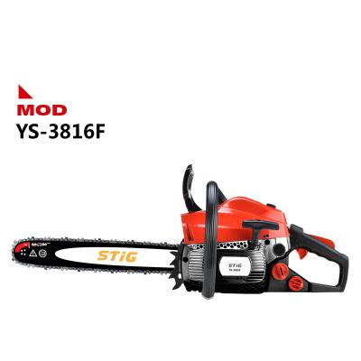 China Japanese Garden Tools Gasoline Chainsaw YS3816F Motosega 37.2cc 1.4kw 2-Stroke for sale