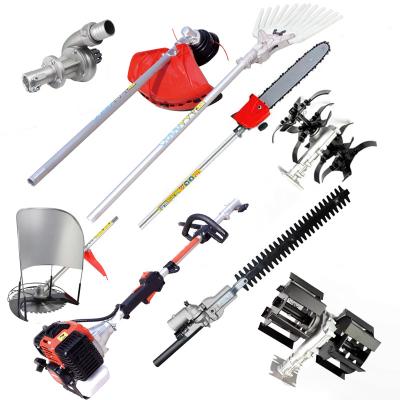 China Multifunctional 2-Stroke Garden Tool Gasoline Brush Cutter 10 in 1 52cc Multi Brush Cutter for sale