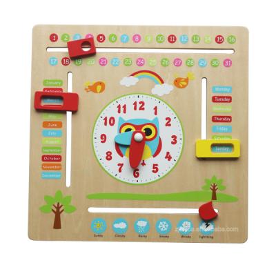 China Environmental Wholesale Educational Children Wooden Calendar for sale