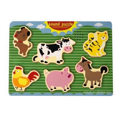 China Eco-friendly Chunky Sound Farm Animals Puzzle for sale