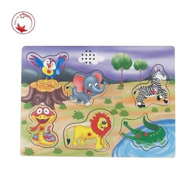 China New Eco-friendly Design Wooden Kids Educational Sound Puzzle for sale