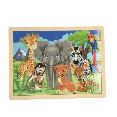 China Eco-Friendly Educational Jungle Animal Puzzle Wood for sale