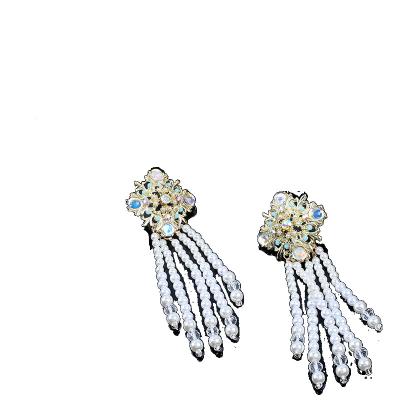 China Vintage Super Beautiful! Elegant Style Luxury High Quality Vintage Dangle Earrings Fringe Lolita Pearl Delicate Light Waterfall Earring for sale