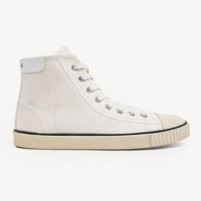 China White Casual Sneaker Shoes For Women Hight Cut Canvas for sale