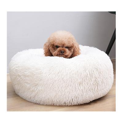 China Custom Breathable Soft Luxury Fluffy Plush Dog Bed Faux Fur Pet Bed Faux Fur Pet Bed Long Pet Cat Bed for sale