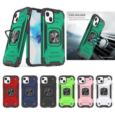 China Anti-drop GSCASE 2 in 1 Shockproof Mobile Back Cover for Iphone 13 pro Max Ring Stand Phone Case for sale