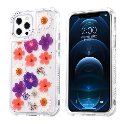 China GSCASE Anti-drop Printing Flower Phone Case for Girls, 3 in 1 Shockproof Case for Iphone 7 8 11 12 pro Max for sale