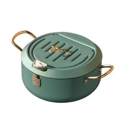 China Mini Induction Modern Nonstick Gas Cooker Pan Flat Bottom Fryer Small Household Oil for sale