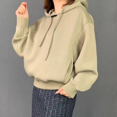 China Anti-wrinkle hoodie material bonded oversized sweatshirt for women casual sportswear for sale