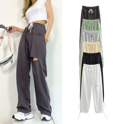 China Solid Color Loose Comfortable Casual Jogger Anti-wrinkle Street Harem Wide Leg Pants Trousers For Women Ladies for sale