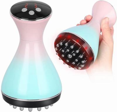 China Body Electronic Micro Current Massager For Cellulite Lymphatic Massage Vibration Infrared Heating Handheld Massager for sale