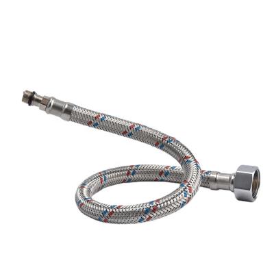 China 2021 New Modern Stainless Steel Wire Braided Flexible Faucet Color Hose For Kitchen for sale