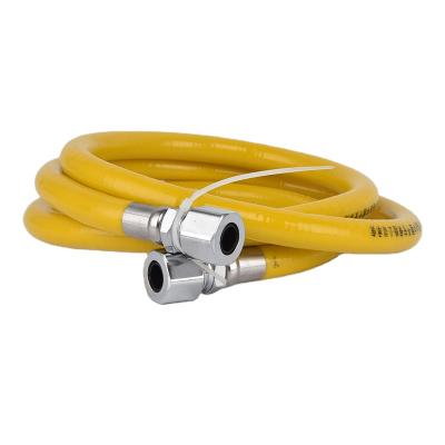 China Modern 304 Stainless Natural Gas Flexible Yellow Rubber Hose for sale