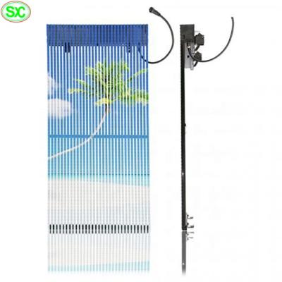 China p15 P8 P16.66 P20 P31.25 Outdoor Transparent Outdoor Mesh LED Screen /LED Curtain Display for sale