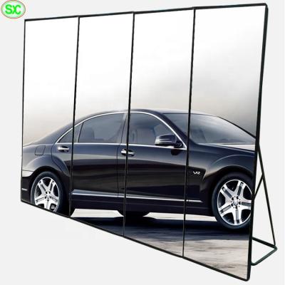 China Super thin led advertising poster digital signage glass transparent led poster p2.5 for sale